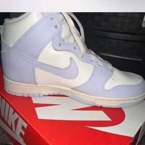 Nike High-Top Sneakers in White and Lavender